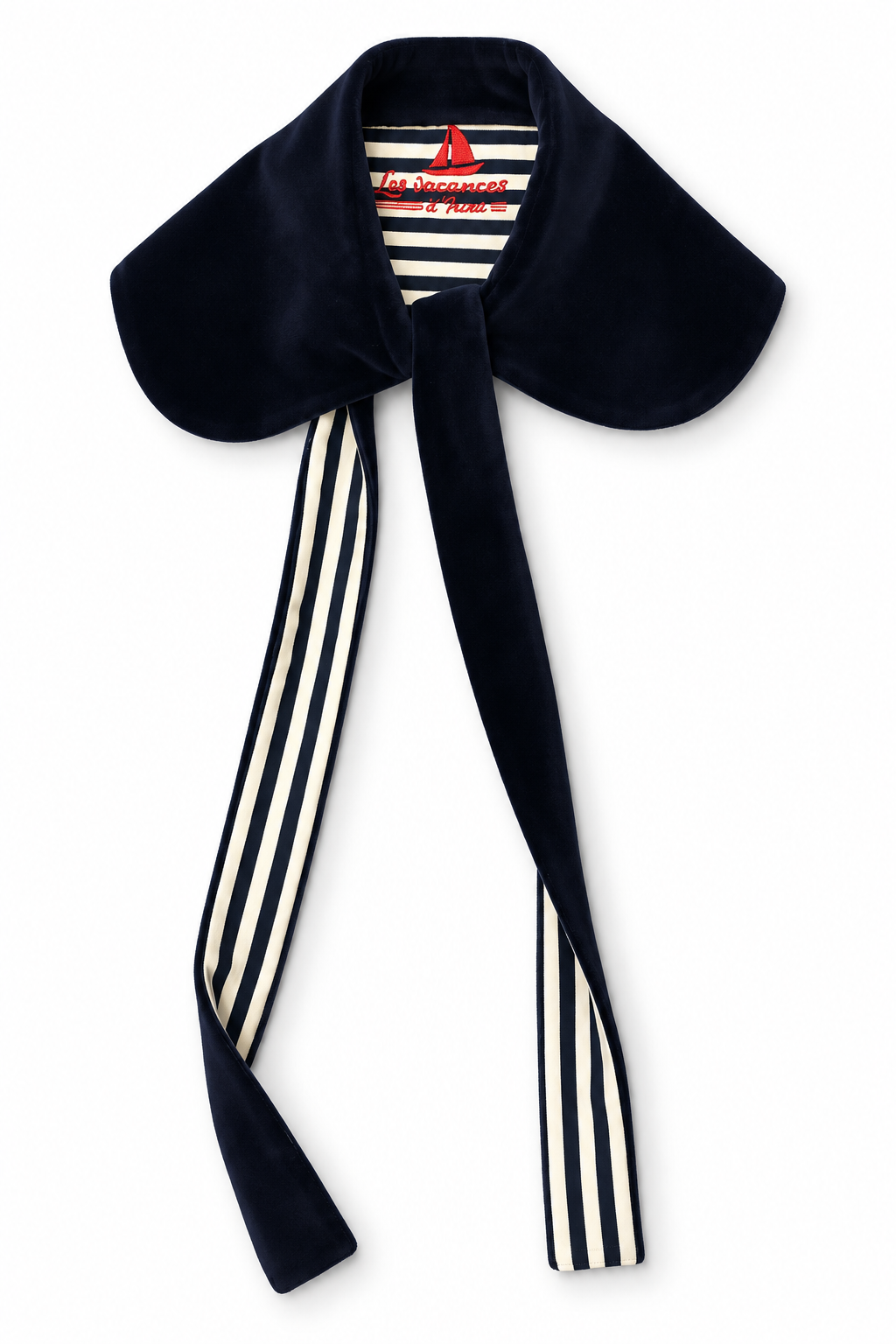 Navy Moon Velvet Collar