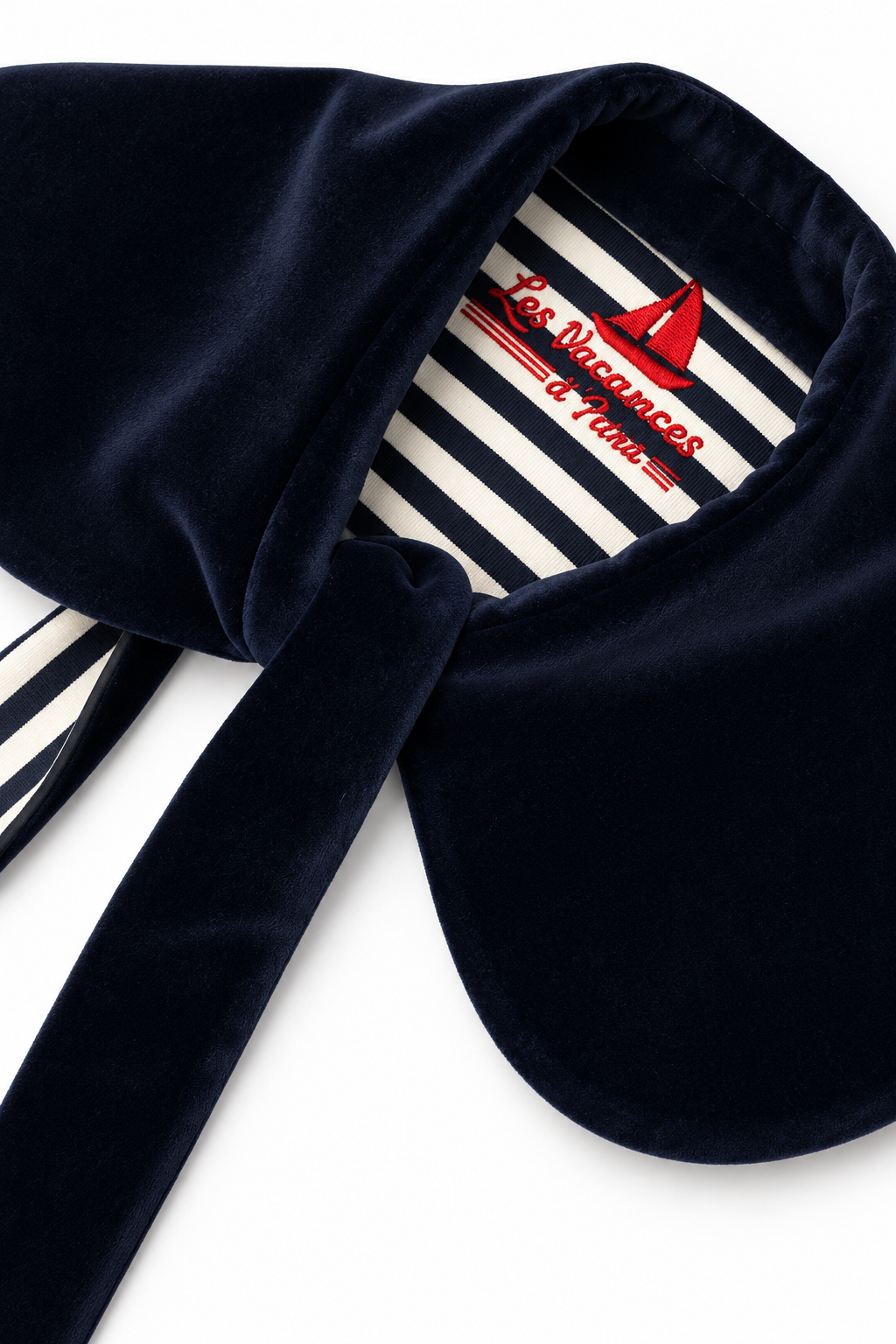 Navy Moon Velvet Collar