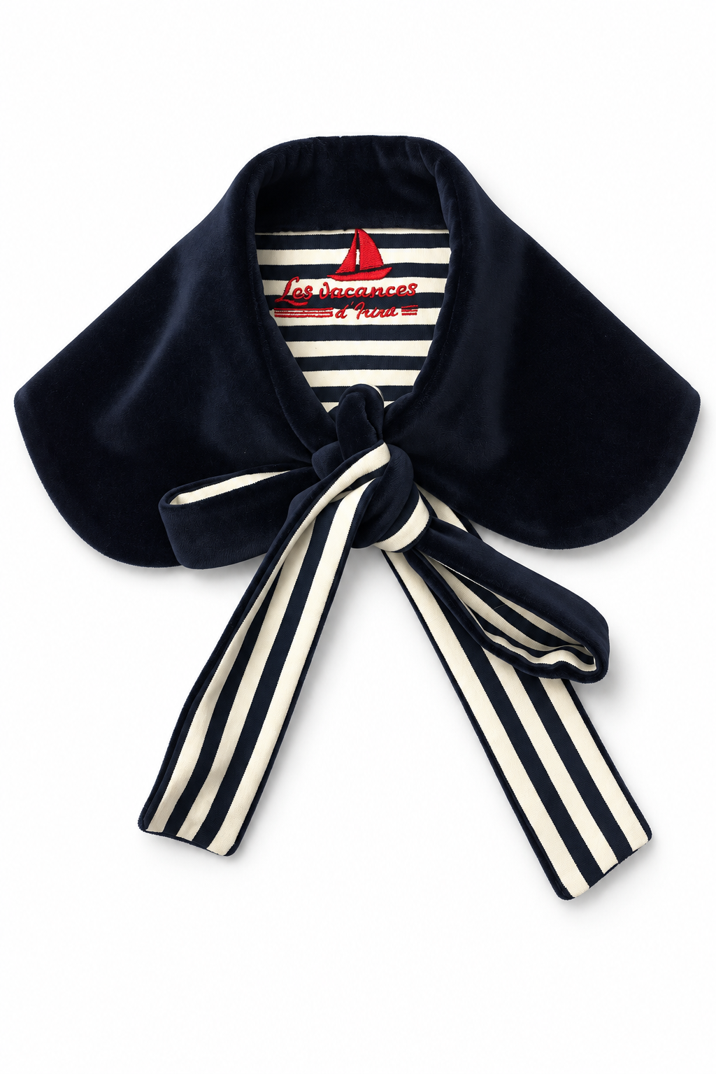 Navy Moon Velvet Collar